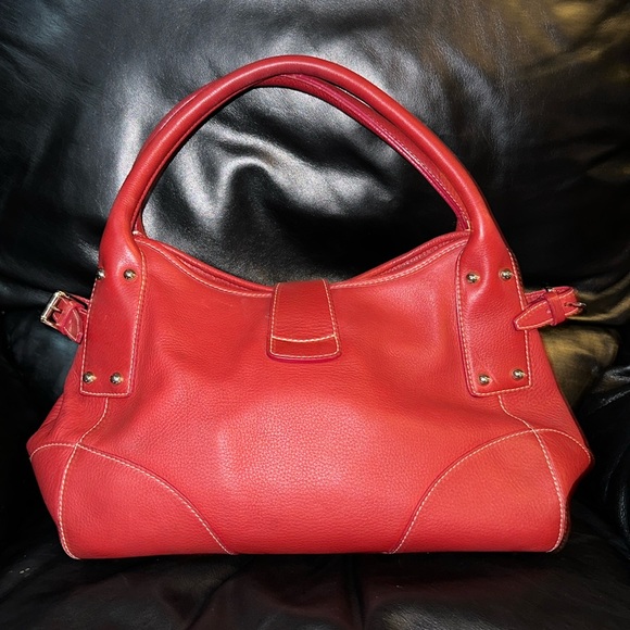 🔥🔥🔥Dooney & Bourke Red Leather Shoulder Bag - Picture 3 of 16